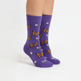 ROYAL PURPLE BUTTERFLY SOCKS