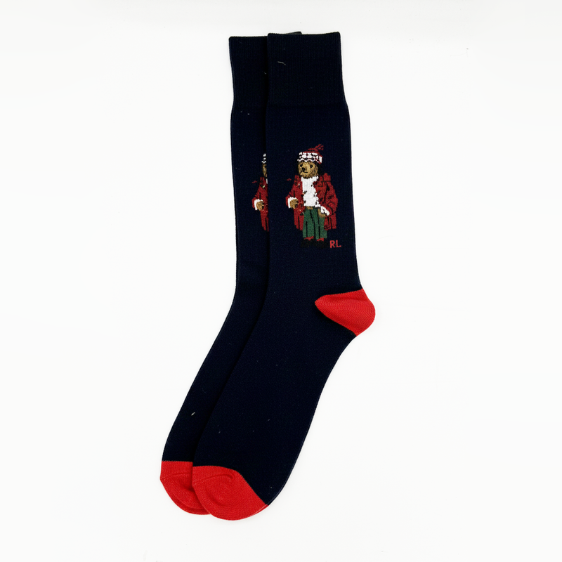 RL POLO HERITAGE DUFFLE BEAR CREW SOCKS