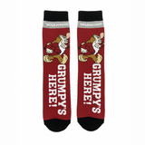 GRUMPY'S HERE BOLD RED SOCKS