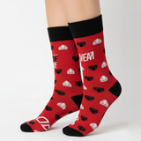 JACK WILLS "LIVE IT" RED GRAPHIC SOCKS