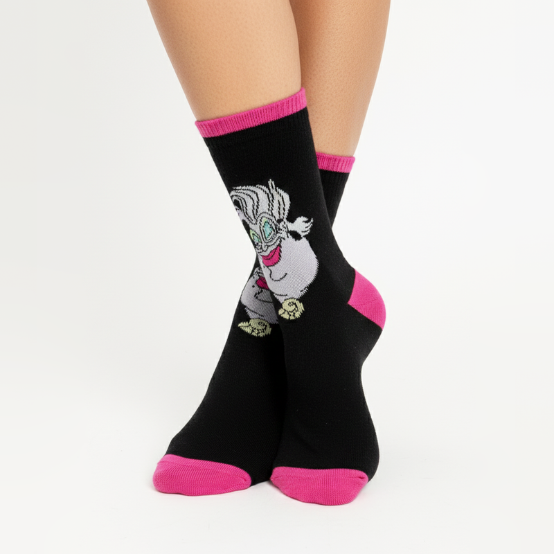SEA WITCH URSULA CHARACTER SOCKS 7-10 YRS