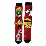 LOONEY TUNES "TRIPLE THREAT" RED SOCKS