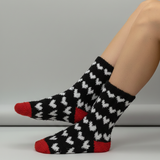 MONOCHROME HEART COZY WARM SOCKS
