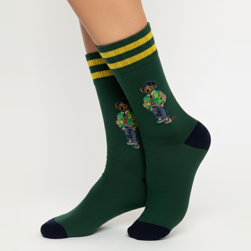 POLO RALPH LAUREN VARSITY BEAR CREW SOCKS