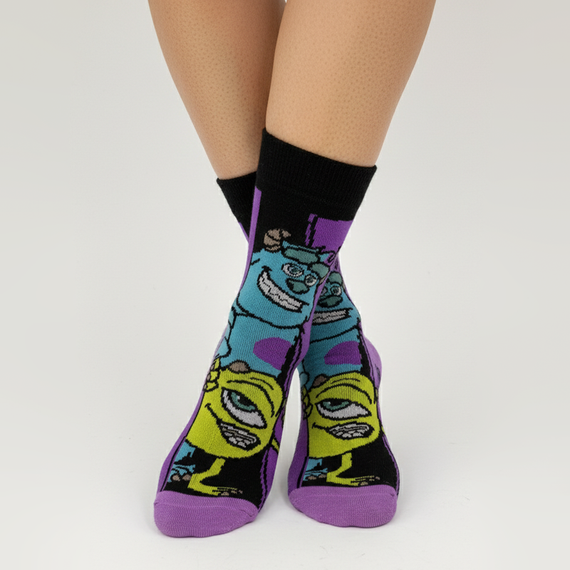 MONSTERS, INC. SULLEY & MIKE GRAPHIC SOCKS 5-10 YRS