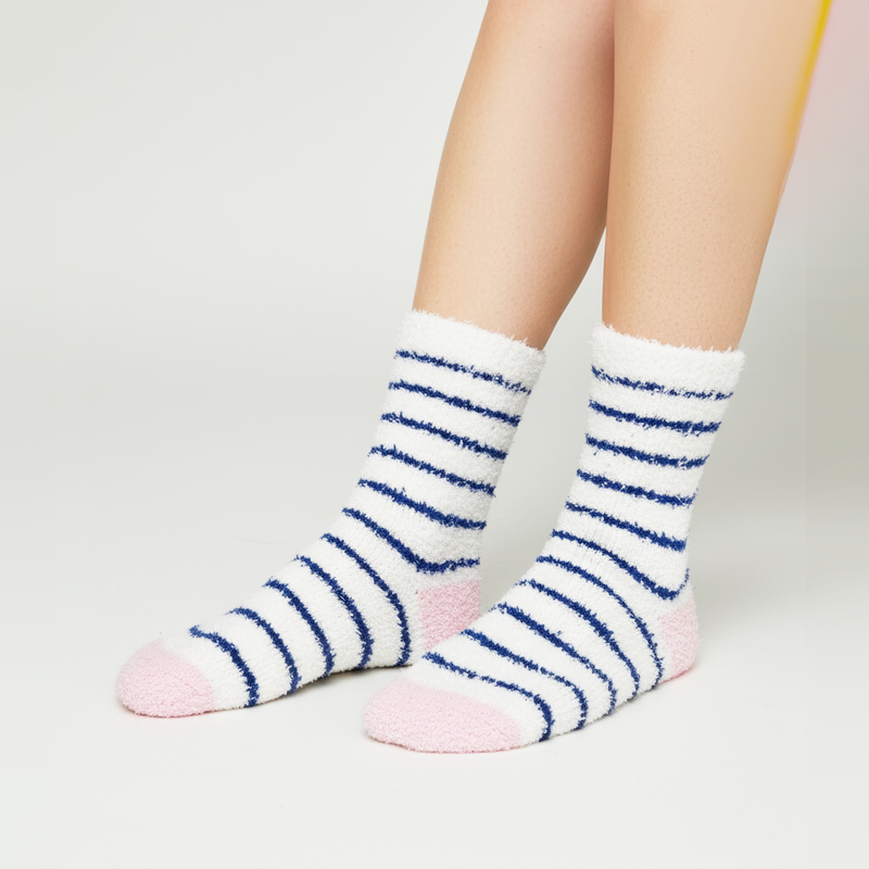 CLOUD-SOFT NAUTICAL STRIPE COZY WARM SOCKS