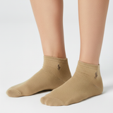 RL POLO SIGNATURE DAILY ANKLE SOCKS - SAND