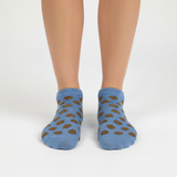 SHIMMER DOT ANKLE SOCKS - SKY BLUE