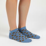 SHIMMER DOT ANKLE SOCKS - SKY BLUE