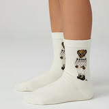 "DAPPER BEAR" CREW SOCKS 7-15 YRS