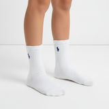 POLO RALPH LAUREN SIGNATURE PONY COTTON-BLEND CREW SOCKS 7-15 YRS