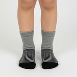 BABY & TODDLER VARSITY STRIPE QUARTER CREW SOCKS 7-10 YRS