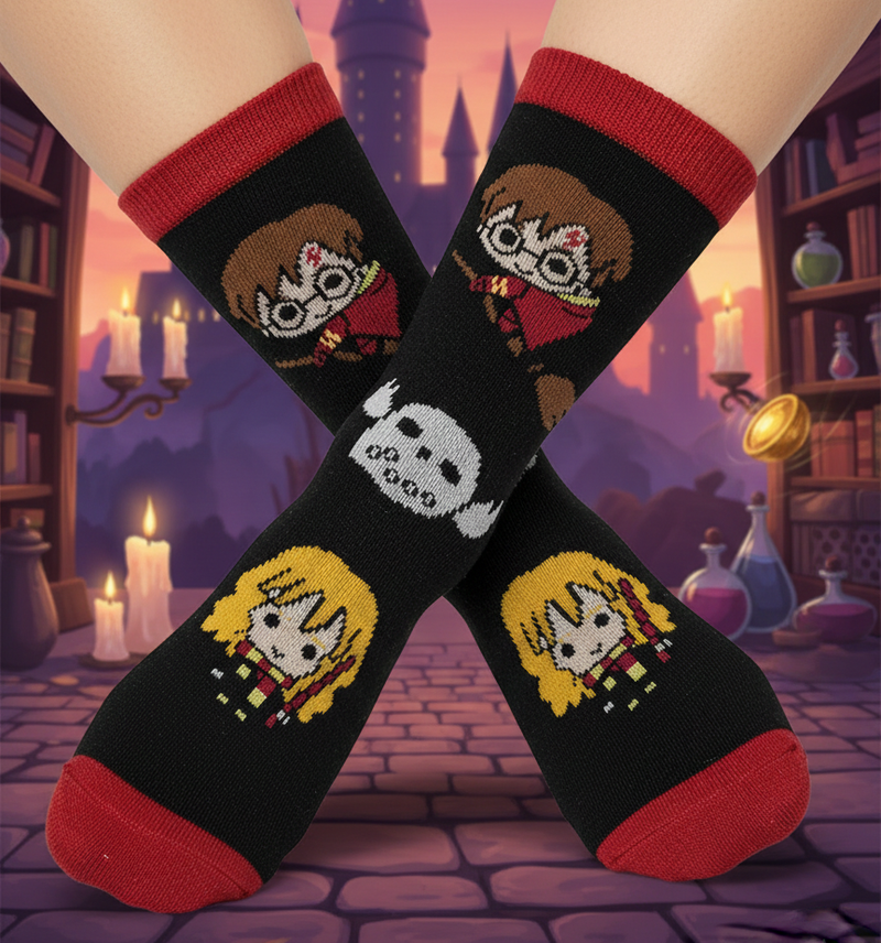 HARRY POTTER CHIBI WIZARD PIXEL SOCKS