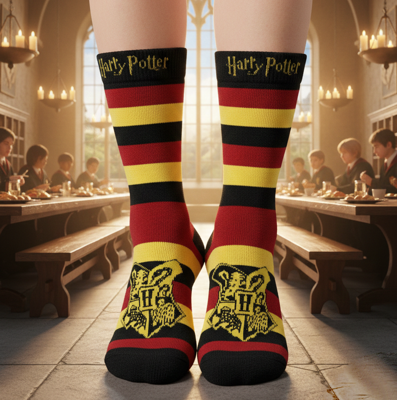 HARRY POTTER HOGWARTS HOUSE PRIDE CREST SOCKS