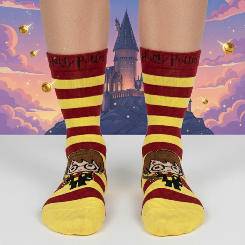 HARRY POTTER CHIBI HERO STRIPED SOCKS