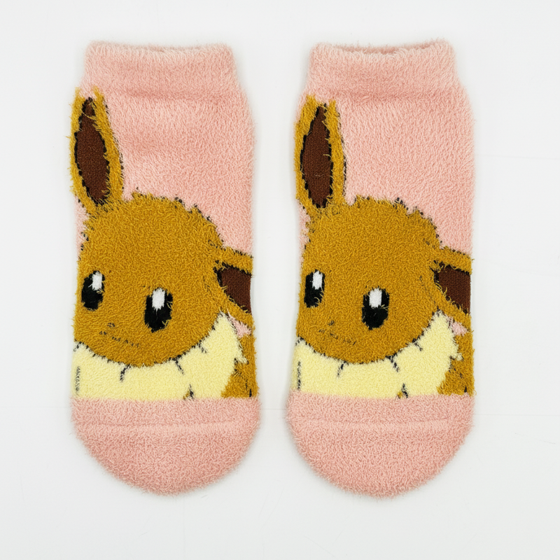 POKEMON POWER UP EEVEE ULTRA PLUSH SLIPPER COZY WARM SOCKS