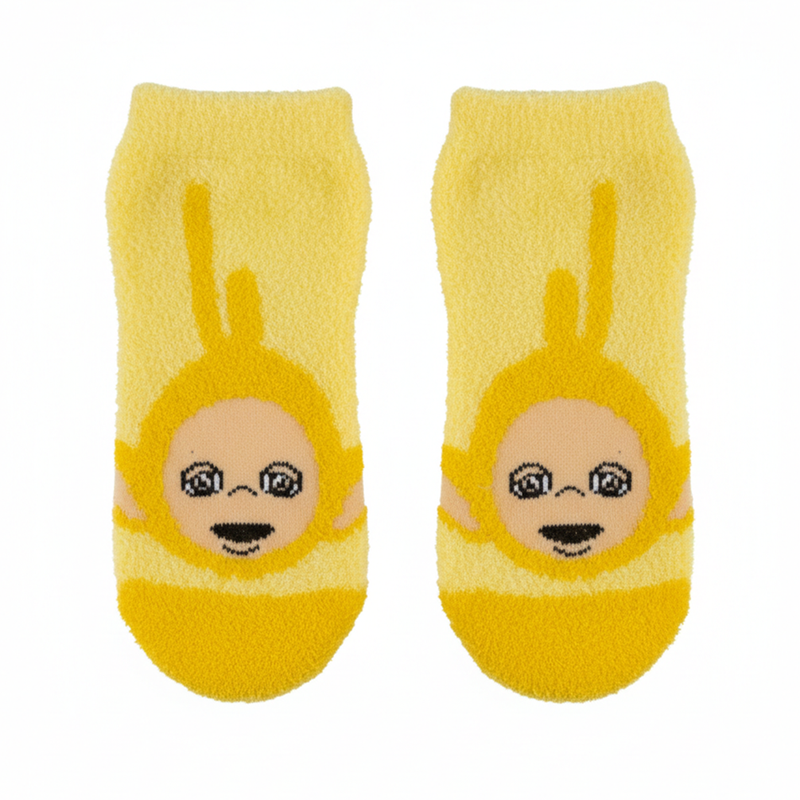 SUN KISSED COMFORT YELLOW TELETUBBY PLUSH COZY WARM SOCKS