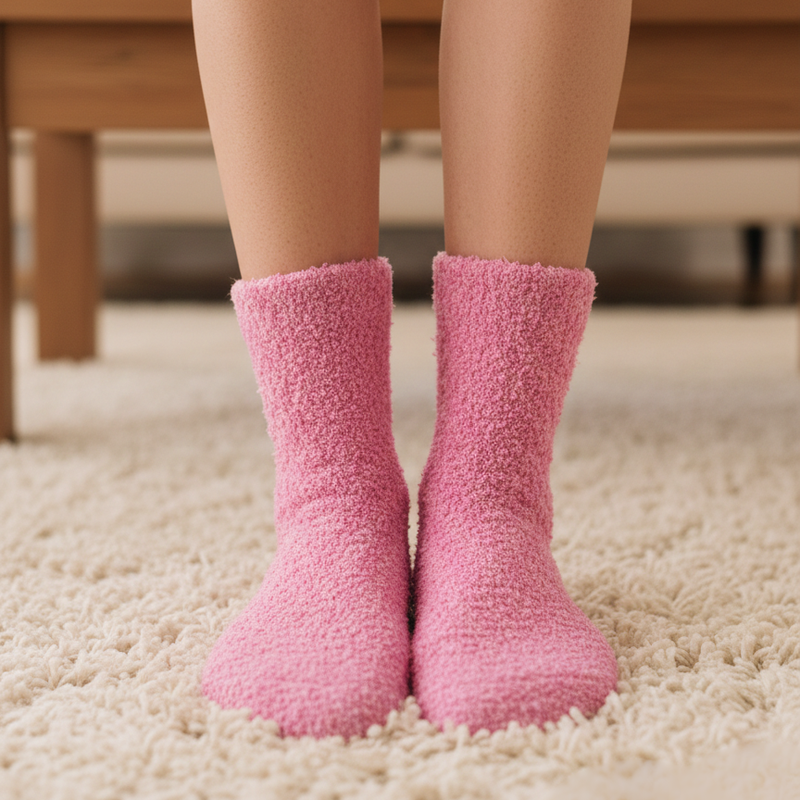 PRETTY IN PINK CLASSIC ROSE TONE COZY WARM SOCKS