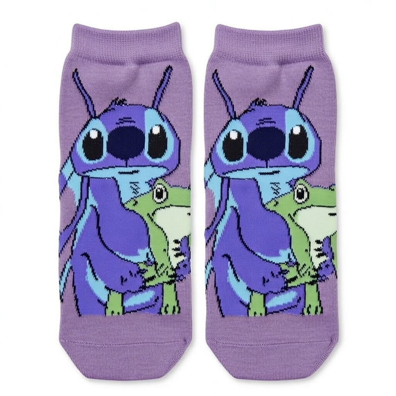 INTERGALACTIC BESTIES STITCH & FROG ANKLE SOCKS