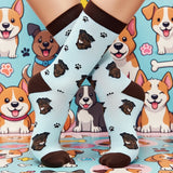 PAWS & PRINTS SKY BLUE PUPPY SOCKS