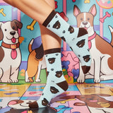 PAWS & PRINTS SKY BLUE PUPPY SOCKS