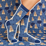 GOLDEN COCKER" SLATE BLUE PET SOCKS