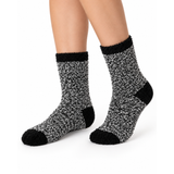 MIDNIGHT SNOW SPECKLE COZY WARM SOCKS