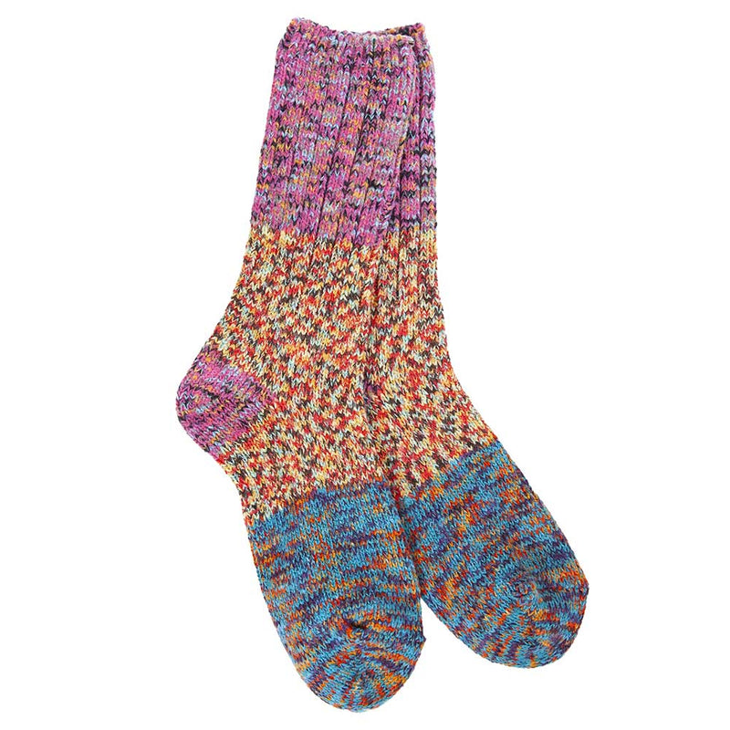 PATCHWORK RAINBOW MARL COZY WARM SOCKS