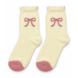 VANILLA BOW COZY WARM SOCKS