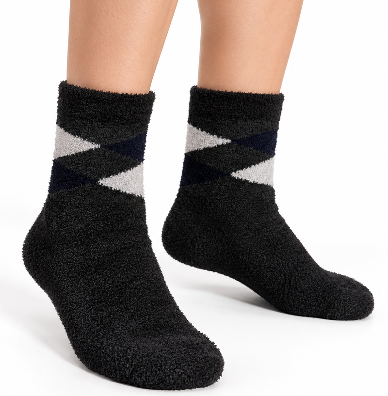 MIDNIGHT GEO COZY WARM SOCKS