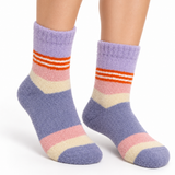 LAVENDER CANDY STRIPE COZY WARM SOCKS