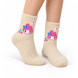 PINK BUNNY CHERRY COZY WARM SOCKS