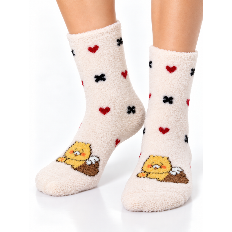 SWEET HEARTS & BOWS COZY WARM SOCKS