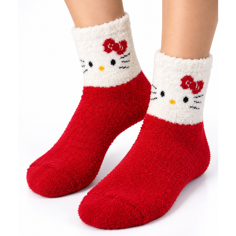 HELLO KITTY BOW COZY WARM SOCKS