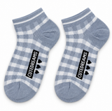 CUTE DREAMS BLUE GINGHAM ANKLE SOCKS