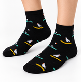 PENGUINS BLACK ANKLE SOCKS
