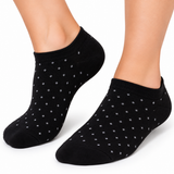MINI DOT BLACK ANKLE SOCKS