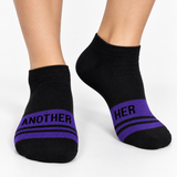 ANOTHER BLACK & PURPLE ANKLE SOCKS