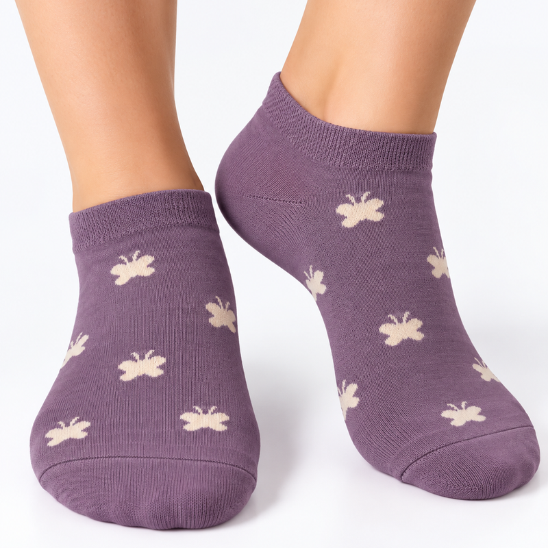 BUTTERFLY LAVENDER ANKLE SOCKS