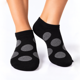 BOLD DOT BLACK ANKLE SOCKS