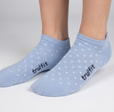 TRUFIT SKY BLUE DOT ANKLE SOCKS