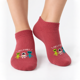 HELP ME ALIEN ROSE ANKLE SOCKS