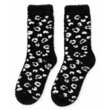 MIDNIGHT LEOPARD FUZZY SOCKS