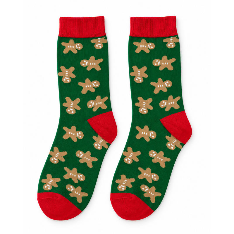 GINGERBREAD HOLIDAY CREW SOCKS