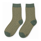 SAGE CHEVRON SHIMMER CREW SOCKS