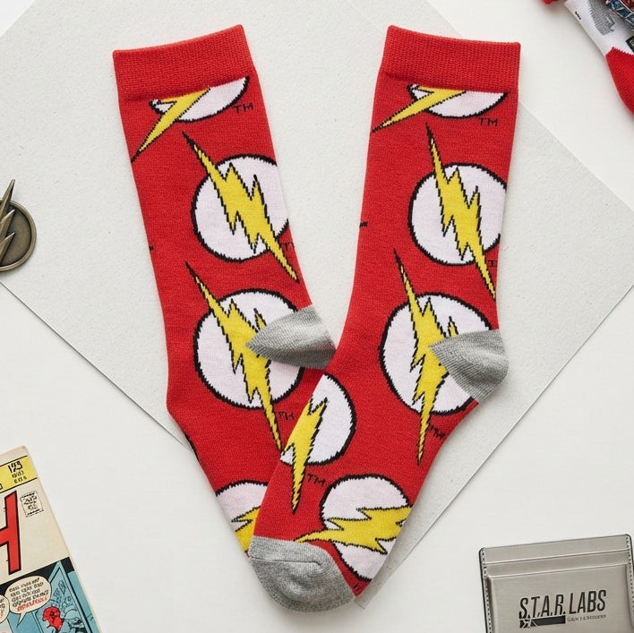 FLASH LOGO RED CREW SOCKS
