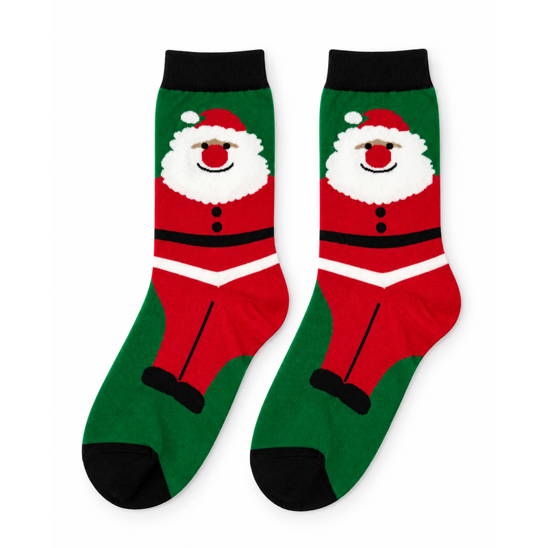 SANTA SUIT GREEN CREW SOCKS