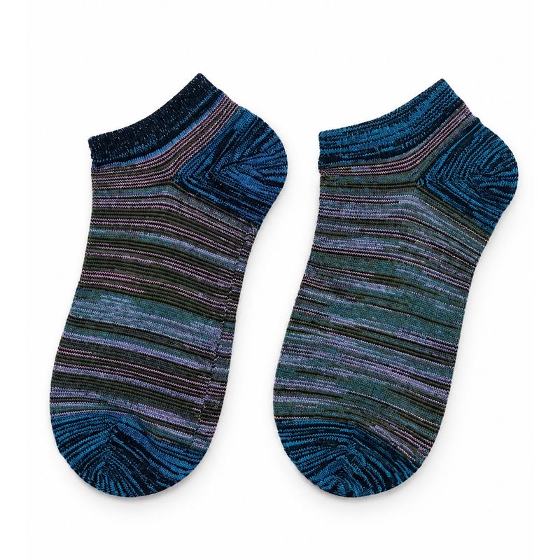 MIDNIGHT MARLED ANKLE SOCKS