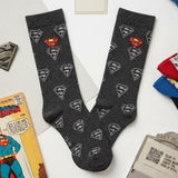 SUPERMAN LOGO CHARCOAL CREW SOCKS