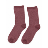 ROSE SHIMMER CREW SOCKS